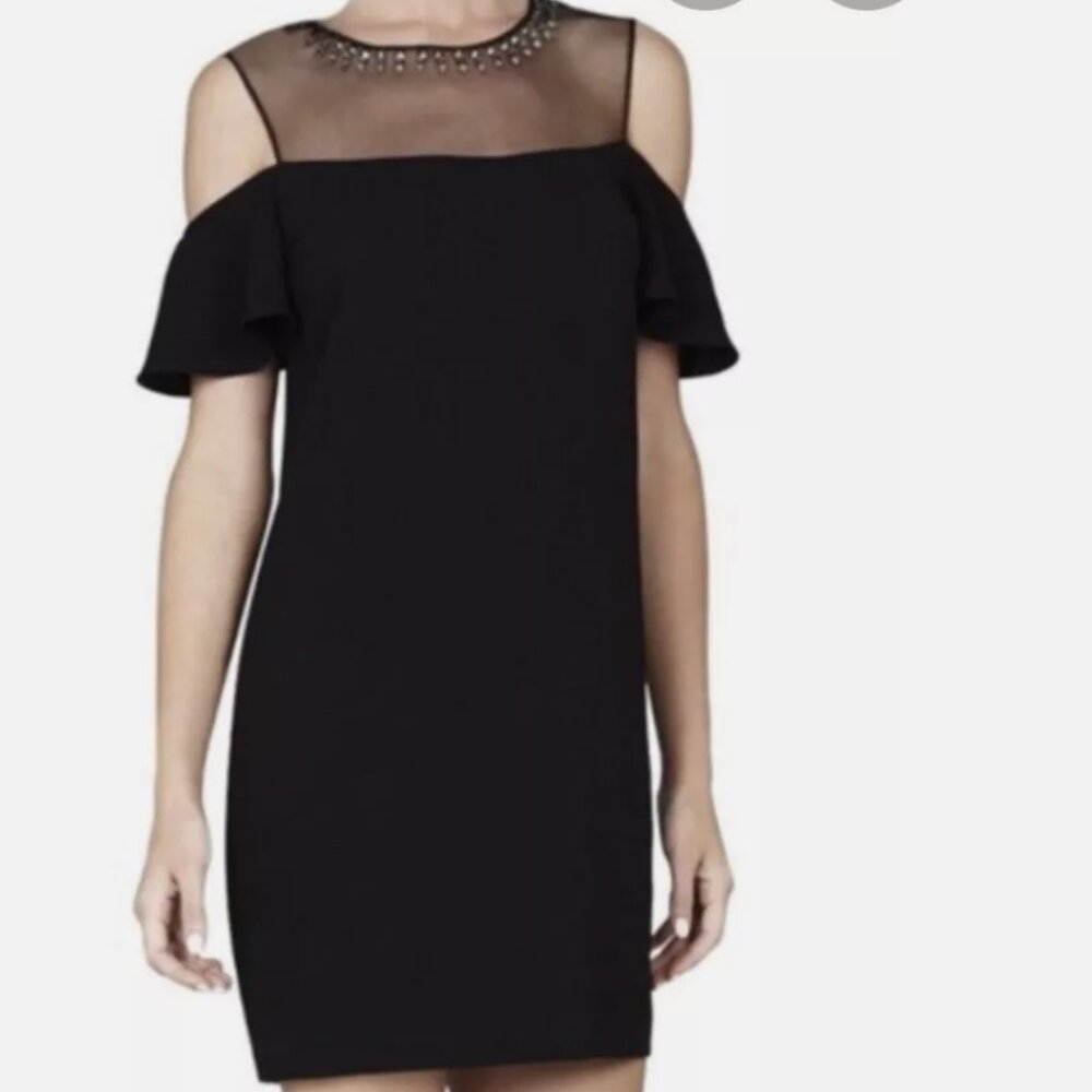 BCBG Candace Studded Neckline Dress